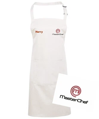 GIFTS4U Personalised Masterchef Cooking apron with pocket personalised with your name