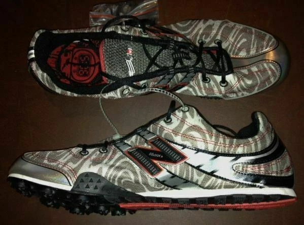 NEW BALANCE 506 MD MD506BR Grey Black Red Track Field Spikes Shoes NEW Mens 12 - Image 3 of 4