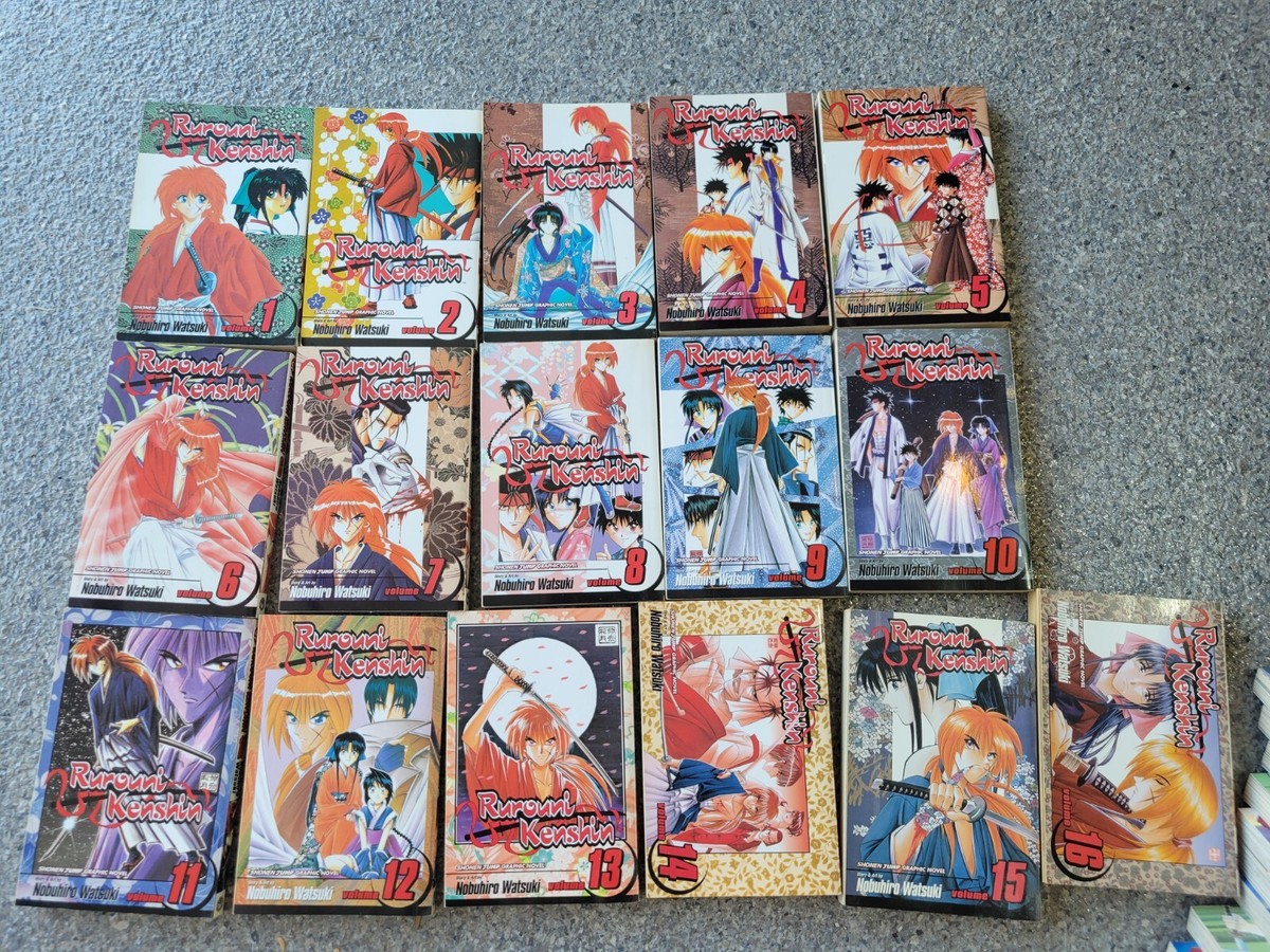 Rurouni Kenshin Manga Set Volumes 1-16 English | eBay