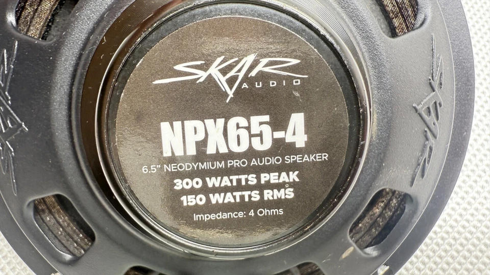 SKAR AUDIO NEODYMIUM PRO SPEAKER 4-OHM 300 WATT 6.5-INCH MID-RANGE NPX65-4 USED - Image 4 of 4