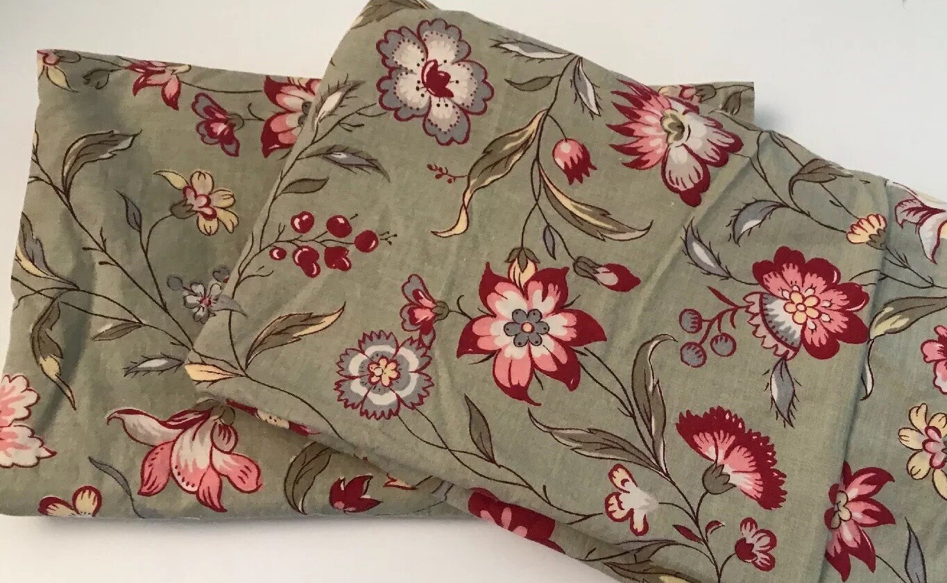 Pottery Barn Shams Set of 2 Floral Pillow Cases Striped B10 eBay
