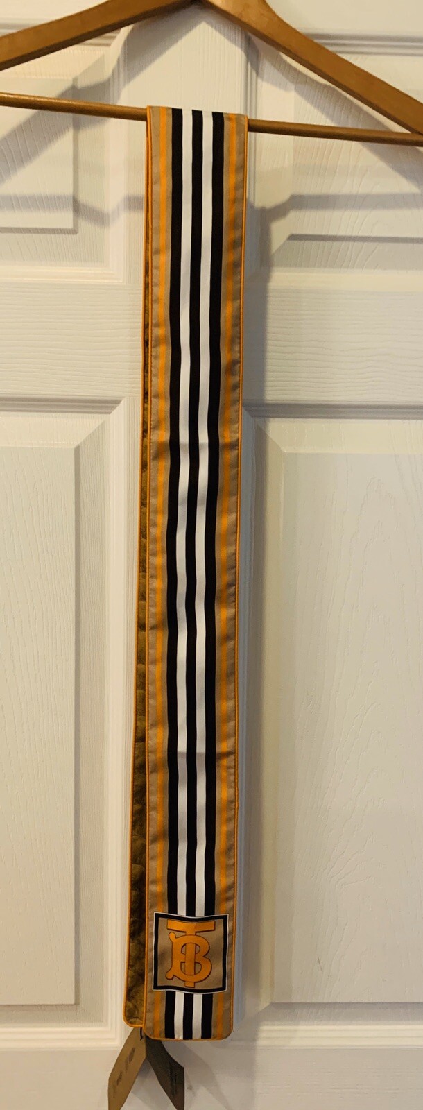 burberry skinny silk scarf