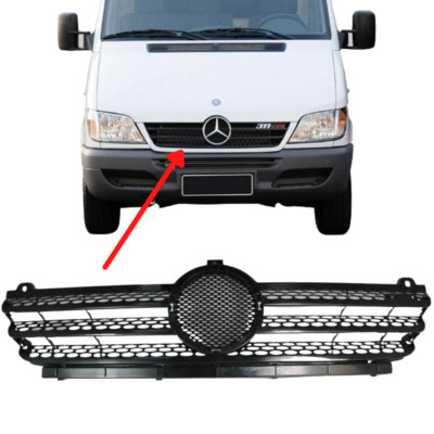 Kühlergrill Gitter für Mercedes  Sprinter Emblem 2002-2006 W901-905 Schwarz
