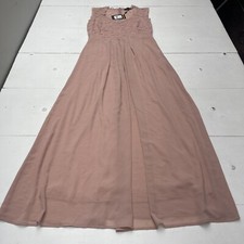 Miusol Pink Chiffon Lace V Neck Bridesmaid Dress Women  s XL New