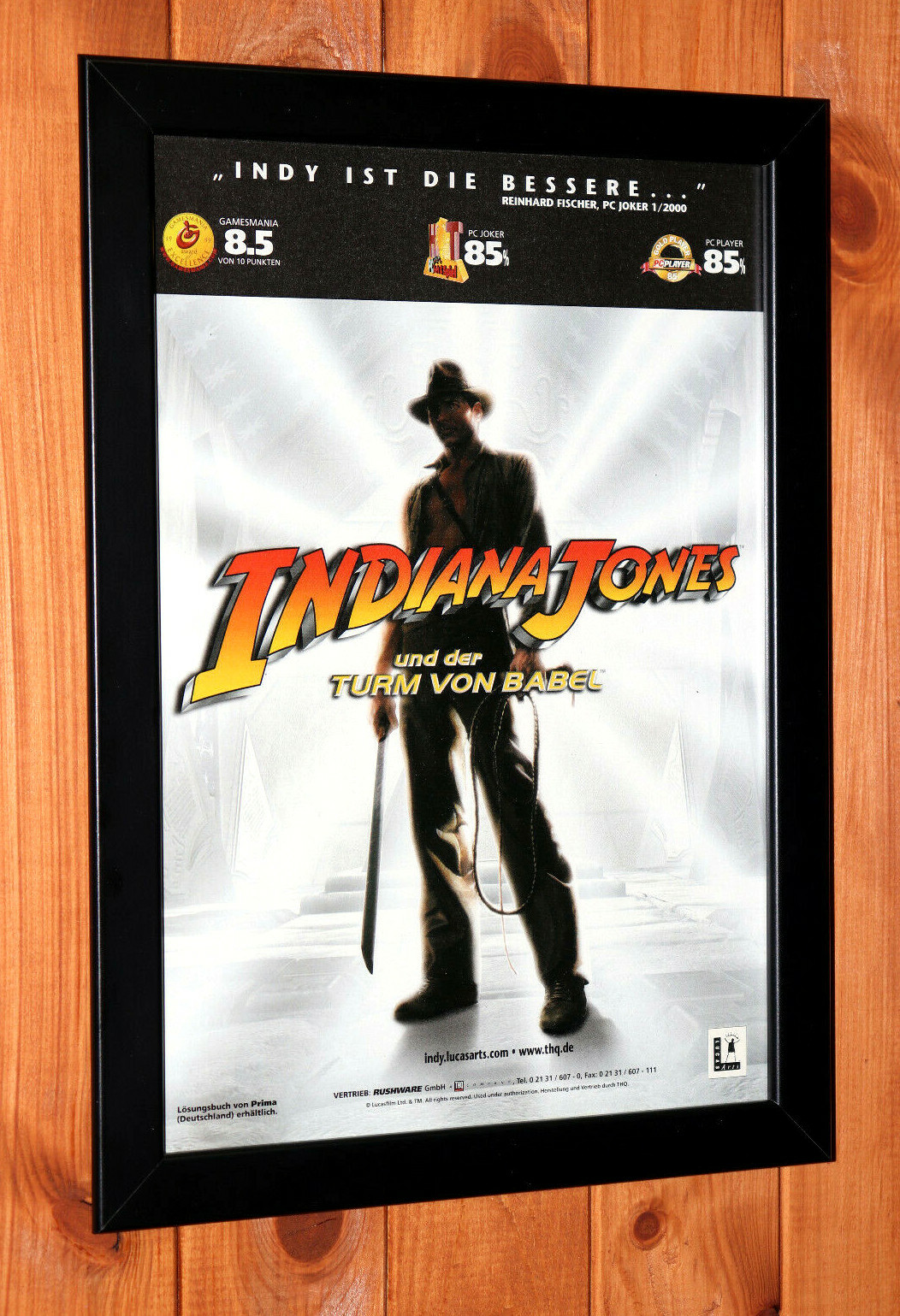 Indiana Jones and the Infernal Machine N64 Game Boy Old mini Poster / Ad Framed