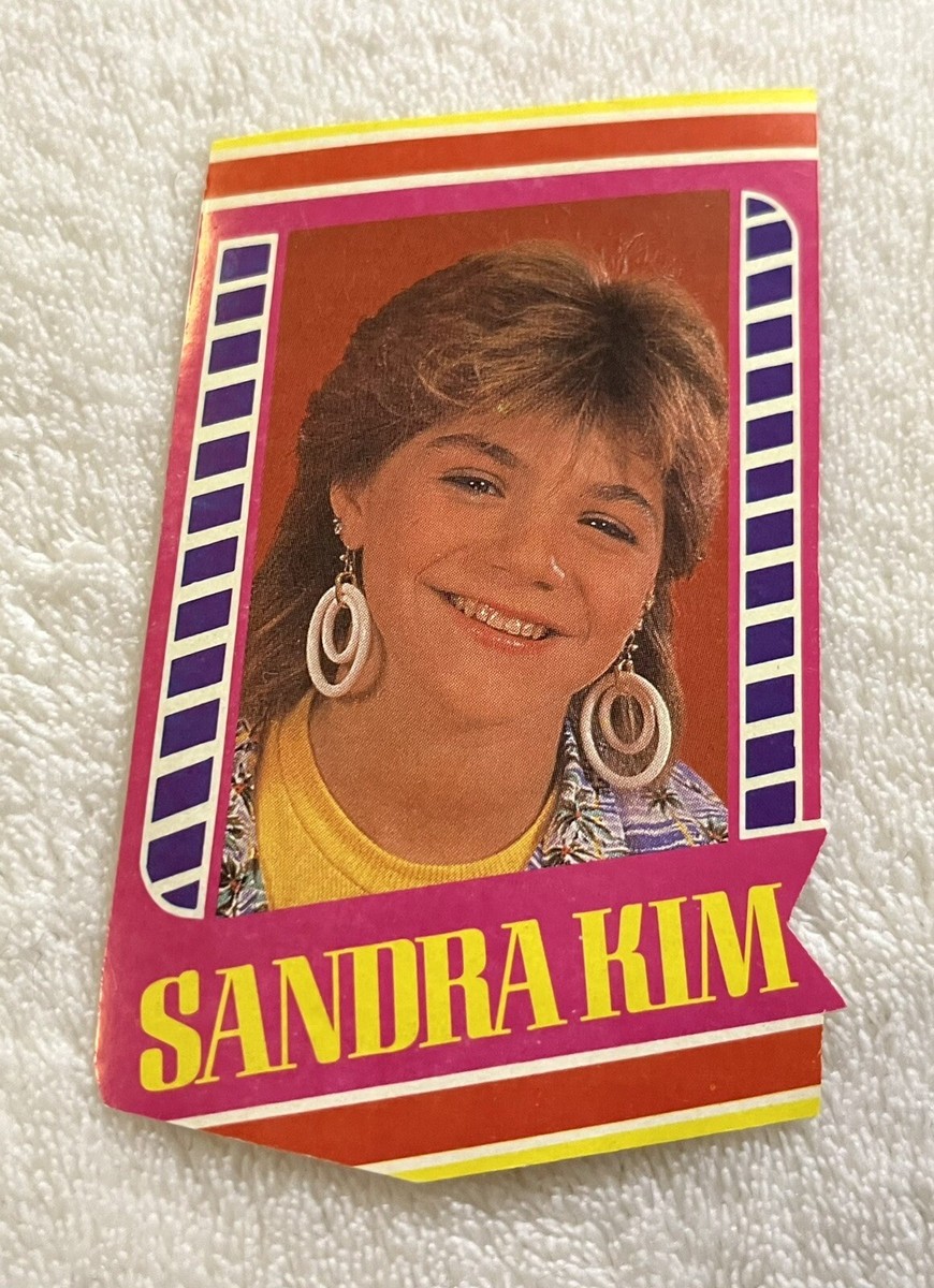 SANDRA KIM 1986 POP STICKER #2 Swedish Music magazine Okej Vintage