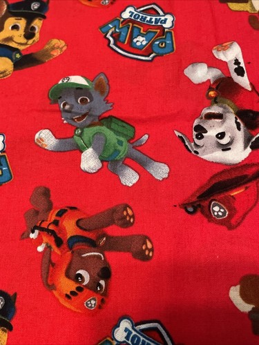 Paw Patrol Fabric BonEful Fabric FQ Cotton Quilt Red Dog Boy 32 Inches - Picture 4 of 10