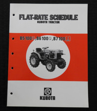 1976-1985 Véritable KUBOTA B5100 B6100 B7100 Tracteur Plat Taux Annexe Manuel