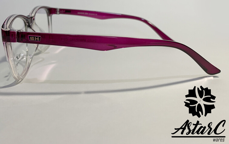 Sanhe Purple Clear Unisex Clear Lens Eyeglasses Frame/TR90/UVProtect/Men/Women 
