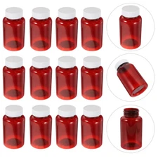 12 Pcs Pill Storage Box Bottles Empty with Caps Chemicals Dispensers with Caps