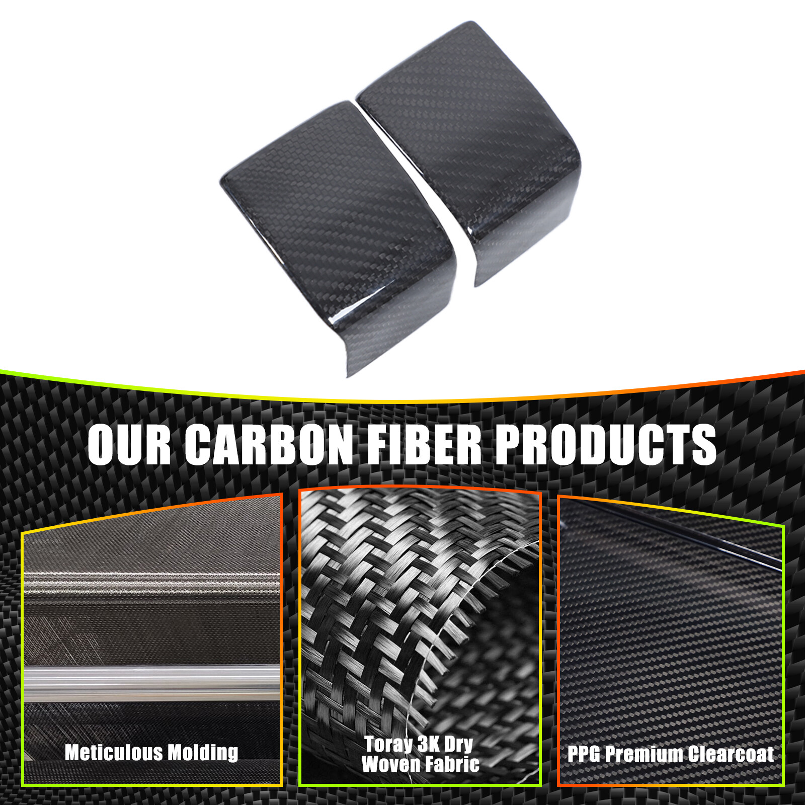 Carbon Fiber Window Lifting Control Panel Cover Trim For Lotus EMIRA 2023-25 US