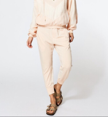 NWT Young Fabulous Broke Peach W Brushed Satin Joggers Size XS $128