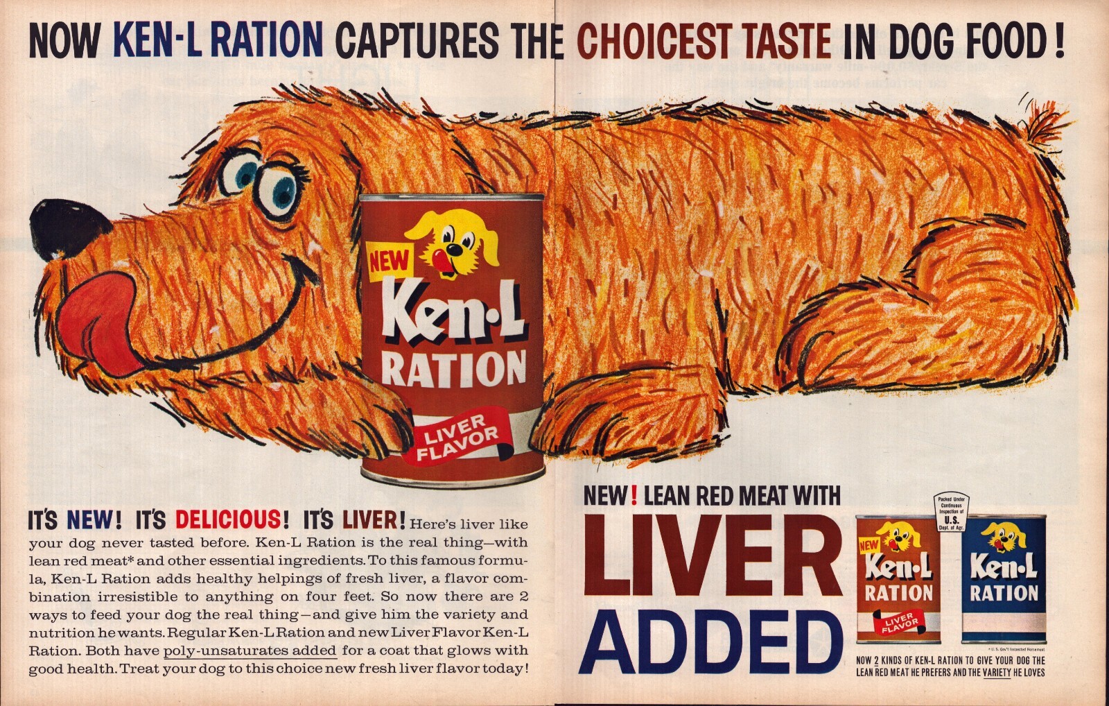 Two Pages Print Ad Liver Added Choicest Taste
