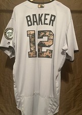 2016 Nationals Memorial Day Dusty Baker Game Used Camo Jersey MLB holo Manager