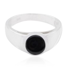 Black Onyx Sterling Silver Ring Manmade Jewelry For Children's Day Gift US