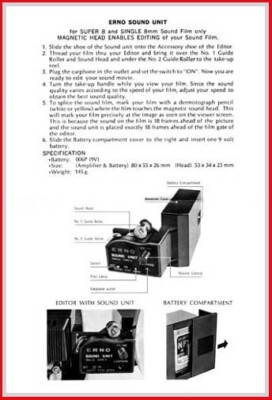 Erno - Gebrauchsanleitung zum Sound Unit - Original