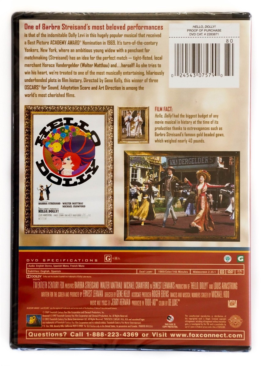 Hello, Dolly! (DVD, 2013,Canadian Version) Barbra Streisand