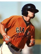 HUNTER COLE SAN FRANCISCO GIANTS SIGNED AUTOGRAPHED 8X10 PHOTO W/COA 