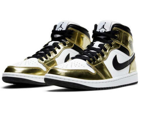 gold black and white air jordan 1