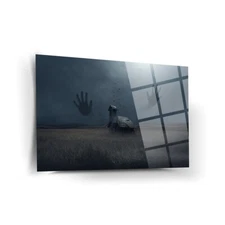 Horror House Tempered Glass Wall Art,  Fade Proof Home Decor Wall Art