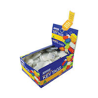 Image of Kevron Plastic Clicktag Key Tag Clear (Pack of 100) ID5CLR100