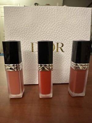 DIOR SET OF 3 FOREVER 16 Hour LIQUID LIPSTICKS# 458#760 #720-BNWOB-$148