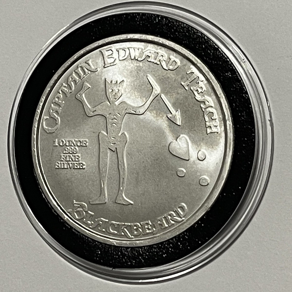 Captain Edward Teach Blackbeard 1 Troy Oz .999 Fine Silver Round