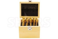 Shars 20 PCS 3/16-3/4" Tin Coated 4 Flute HSS Single End Mill Set New M