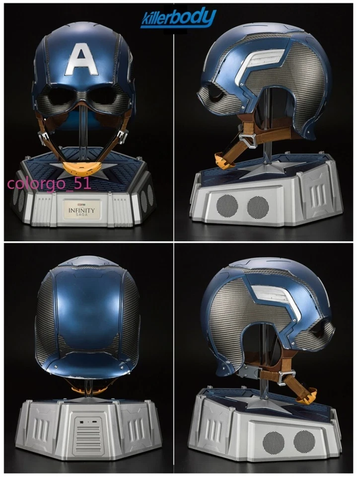 Captain America Helmet 1/1 Wearable Mask New Collection Cosplay Prop no Base - Image 3 of 4