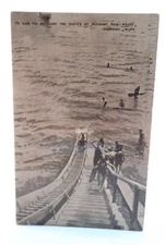 It's Good Fun On Shoot The Chutes Pleasent Point Minn. Vintage Postcard RPPC