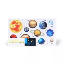 Vivitar Glow In The Dark Adhesive Planet/ Solar System Stickers - 11 Count, NEW