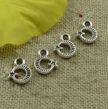 Free Ship 640 pcs tibetan silver round and star charms 10X8mm L-4558