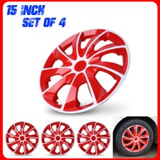 15 Set Of 4 Wheel Covers Snap On Full Hub Caps Fit R15 Tire Steel Rim 15 Set Of 4 Wheel Covers Snap On Full Hub Caps Fit R15 Tire Steel Rim