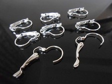 Wholesale Lever Back Earring Findings Silver Plated loo French ear clip Ear Wire