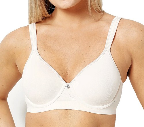 ♡briseです。 Breezies Shimmer Floral Unlined Front Close Bra White 44 DD