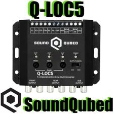 SoundQubed Q-LOC5 Active Line Out Converter 2-5 Channel w/LED Clipping Lights