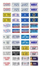 1/25 scale model car USA government diplomatic presidential license plates tags