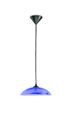 LAMPADA A SOSPENSIONE IN METALLO P050-43 COLORE BLU DIAM: 30cm LAMPADARIO