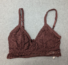 Aerie Burgundy Lace Floral Adjustable Bra, Women s Size S
