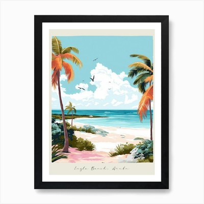 Poster Von Eagle Beach, Aruba, Matis gerahmtes Wandbild Poster Leinwanddruck Bild