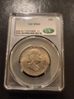 1957-D Franklin Half Dollar CAC GRADED MS64 Mint Set Coin Beautiful RAINBOW Tone