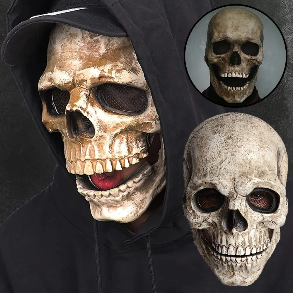 Totenkopf-Maske Metallisch Glänzend – Für Halloween, Karneval, Fasching & Streiche