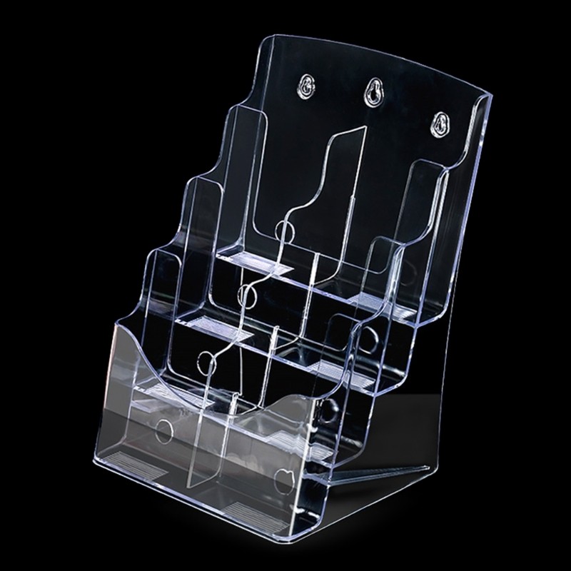 Acrylic Brochures Holder Clear Brochures Display Stand for Wall Mount Countertop