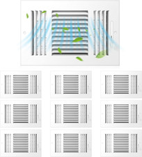 10 Pcs 10 X 6 Inch Ceiling Register, Steel HV...
