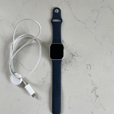 Apple Watch SE 2023 GPS 40mm Silver/Storm Blue Medium-Large Sport Band BH 85%