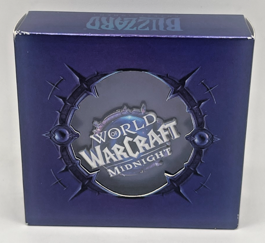 World of Warcraft WoW Midnight Logo Enamel Pin Limited Edition Box