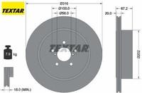 2X Bremsscheibe Textar 92173703 2 Bremsscheiben Hinterachse Hinten FüR Subaru
