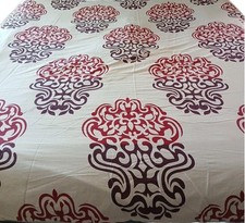 King Duvet cover set Red Cream   cotton