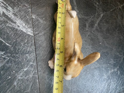 Clare Mcfarlane Living Ceramics Crouching Rabbit Figurine - Late 20th C. 7" long - Picture 9 of 11