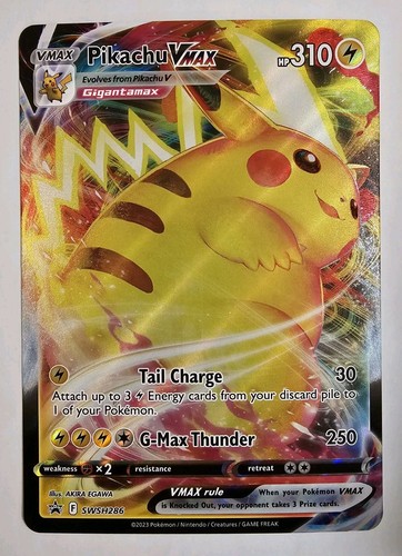 Pikachu VMAX SWSH286 Jumbo Oversized Card Holo Black Star Promo